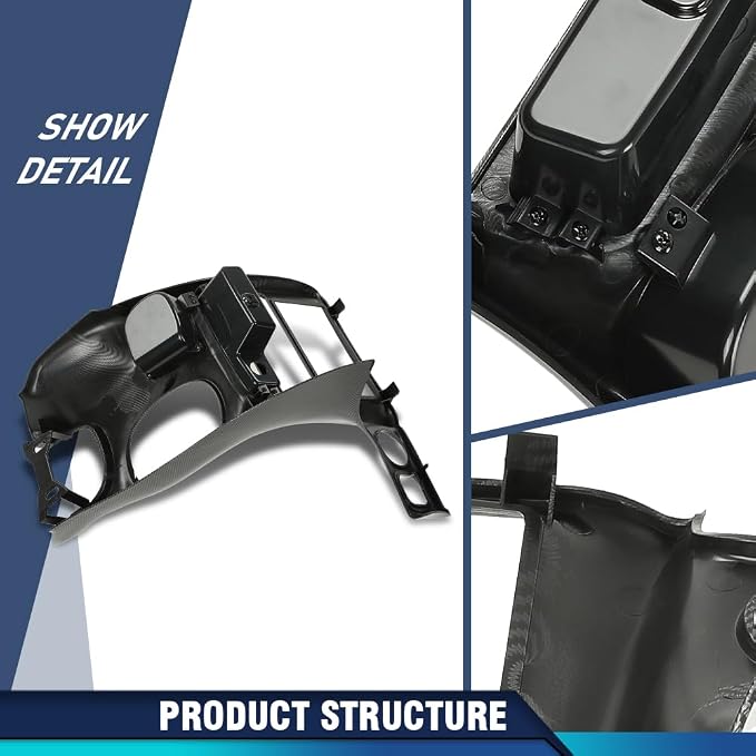 PIT66 Double Din Dash Kit Fit Chevy Corvette C5 1997-2004 Carbon Fiber | Radio Installation Panel Fit Chevy Corvette C5 1997 1998-2004 10407815, Dash Bezel Kit, Black Carbon Fiber