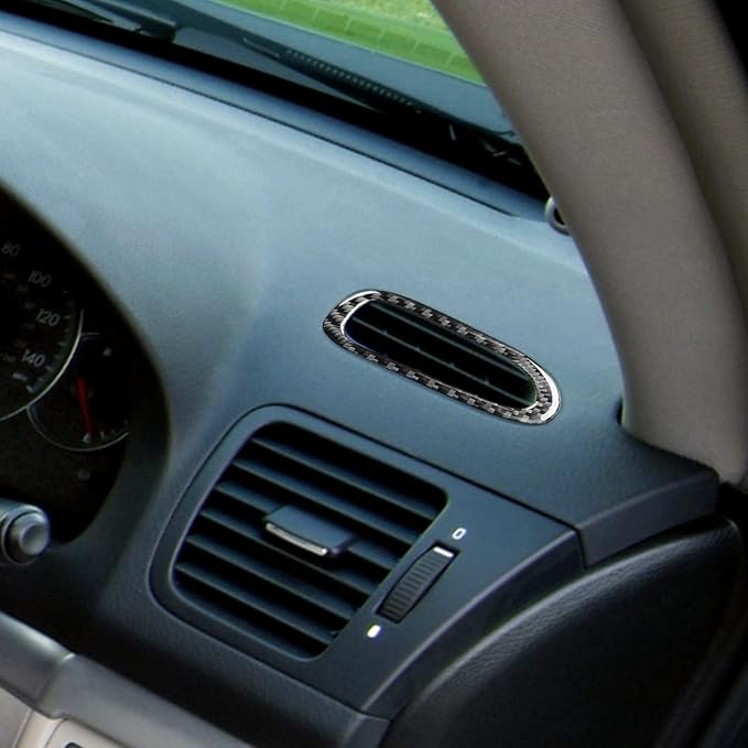 JKYUKU Real Carbon Fiber for Subaru Accessories Dashboard Both Sides | for Legacy/Outback 2005-2009, Black Dashboard Both Sides Demisting Wind Outlet Defogging Sticker, Easy Installation/Removal