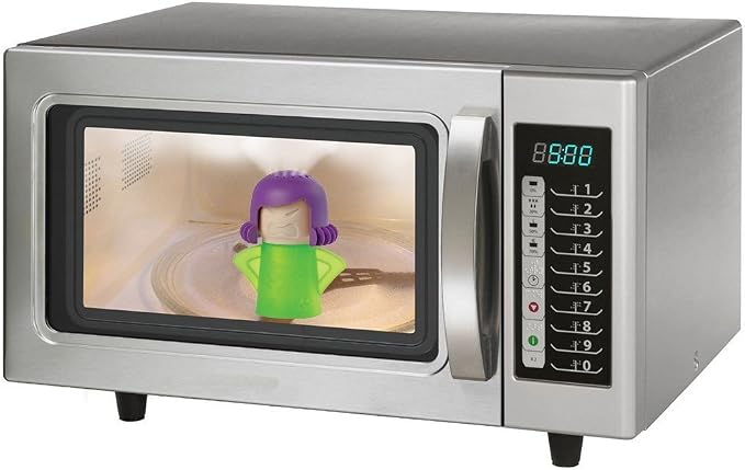 OIF Angry Mama Microwave Cleaner Angry Mom Microwave Oven Steam Cleaner Easily Cleans The Crud in Minutes. Steam Cleans with Vinegar and Water for Home or Office Kitchens-Green