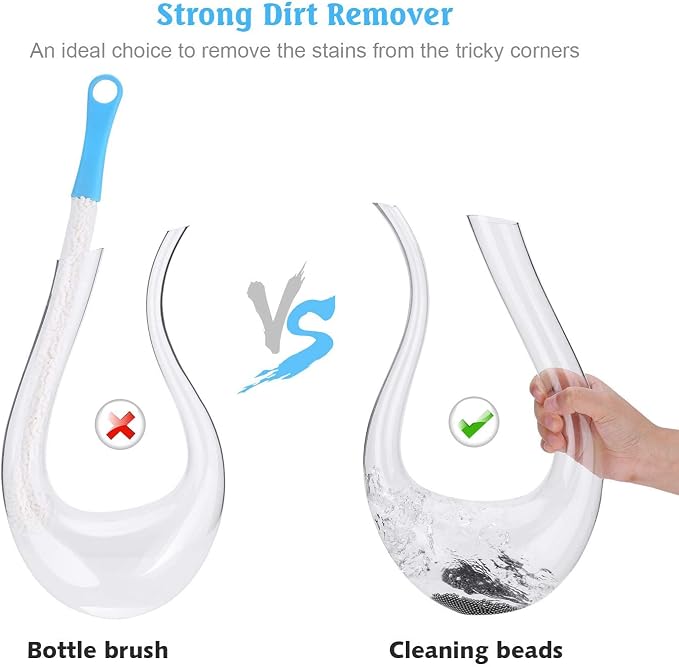 Simtive 1000 PCS Decanter Cleaning Beads, Cleaner for Wine Decanter, Carafe and Vase, 304 Stainless Steel Cleaning balls