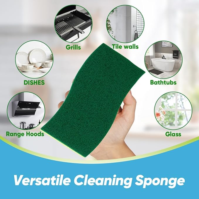 AIDEA Sponges Kitchen, 24-PK XL Heavy Duty Dish Sponges, Scrub Sponges | Dish Sponges Stink-Free, Extra Large Cleaning Dish Scrubber Sponges for Home & Bathroom, Sponges Bulk Supplies for Pots/ Pans