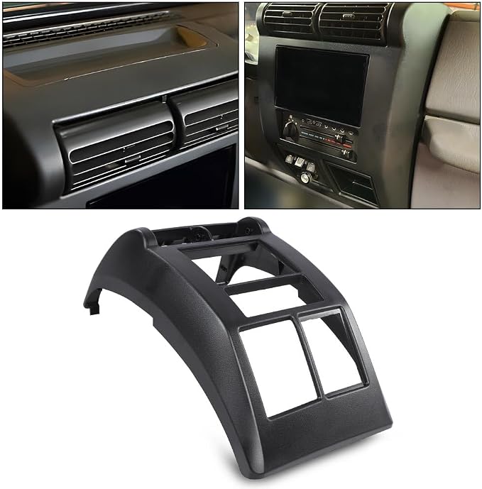 DOTCOM Double Din Radio Dash Kit Fit Jeep Wrangler TJ 1997-2002 Black | w/Wiring Harness,Fit Jeep Wrangler TJ Accessories 1997-2002,Double Din Radio Dash Cover,95-6549