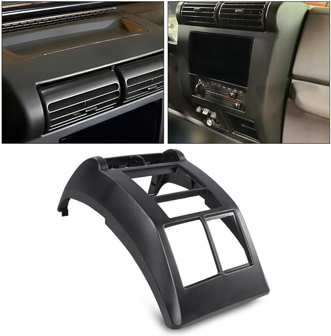 G-PLUS Double Din Radio Dash cover Kit, Compatible with Jeep Wrangler TJ 1997 1998 1999 2000 2001 2002 95-6549 Dash Stereo Mounting Bezel Panel