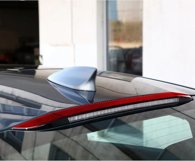 Real Carbon Fiber Accessories Compatible with Chevy Malibu 9th Gen 2016 2017 2018 2019 2020 2021 2022 2023 2024 Car Exterior Trim Stickers Rear High Mount Stop Light Decals