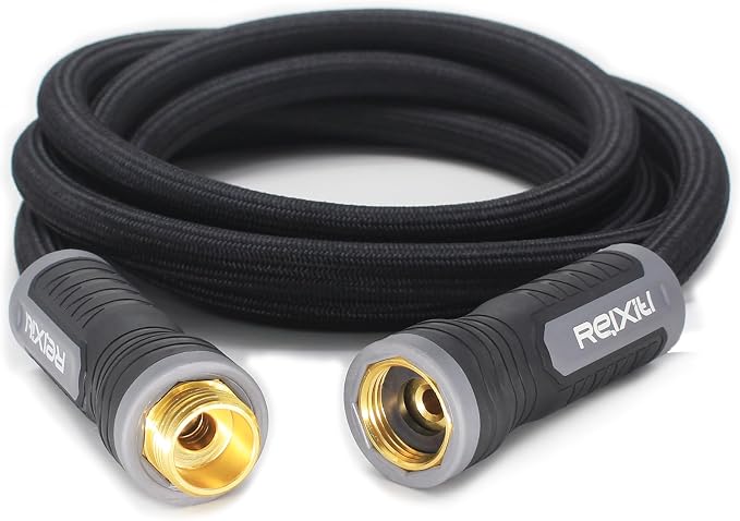 Relxitl Garden Hose, Flexible Water Hose, Ultra Lightweight Non-Expanding hose, Leak proof, Pressure Resistant for Yard, Outdoor (Black, 5FT)