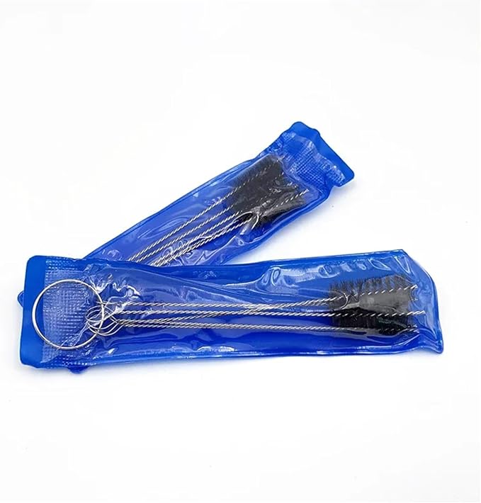 5pcs/Set Nylon Small Brush Mini Smoking Pipe Cleaner Hookah Cleaning Stainless Steel Brushes