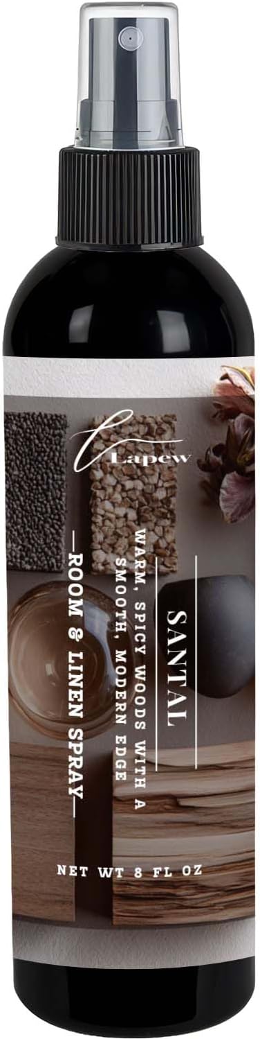 Lapew Room & Linen Spray | Fragrance Mist for Home, Car & Office | Fabric & Air Freshener | Neutralizing Mist | Made in USA | Santal