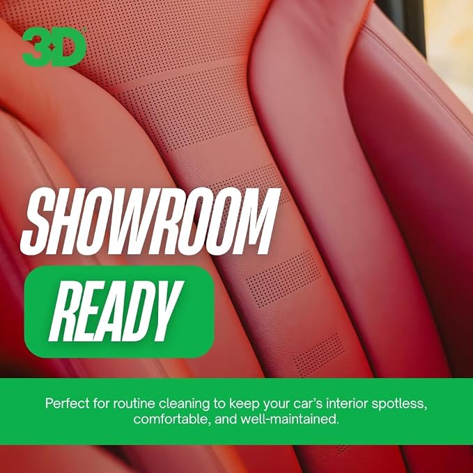 3D LVP Interior Cleaner - Removes Dirt, Grime, Grease, Oil & Stains from Leather, Vinyl & Plastic - Great for Seats, Steering Wheels, Door Panels, Dashboards - Car, Office, Home Use 16oz.