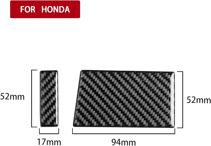 Real Carbon Fiber Trim for Honda Accord Accessories | for 2003 2004 2005 2006 2007，Driver Side Glove Box Panel Upper Cover，Interior Dash Panel，Thick Overlay Sticker Decal