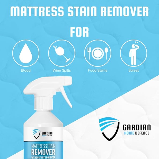 Gardian Mattress Stain Remover Spray Extra Strong 500ml Removes Urine Sweat Blood Fast Acting Cleaner