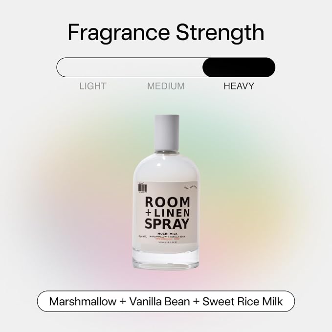 DedCool, Room + Linen Spray, Mochi Milk, Essential Oil Infused, 3 fl oz | Natural non-toxic formula freshens home, bedding, couch, closet & bathroom