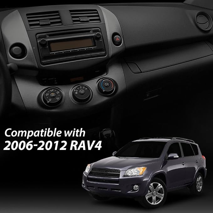 G-PLUS Center Dash A/C Heater Air Vent Cover Trim Bezel Switch Compatible with Toyota Rav4 2006-2012 Dashboard Air Vent Panel