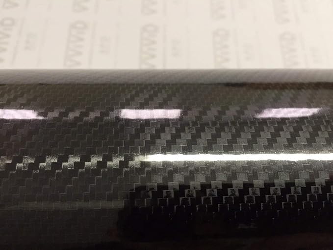 VVIVID Epoxy High Gloss Black Carbon Vinyl Automotive Wrap Film DIY Easy to Install No Mess (1.5ft x 5ft)