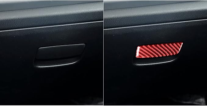 Car Co-Pilot Glove Box Handle Cover Trim Sticker Red Interior Compatible with Subaru BRZ/Scion FR-S/Toyota 86 2016 2017 2018 2019 2020 Real Carbon Fiber Accessories
