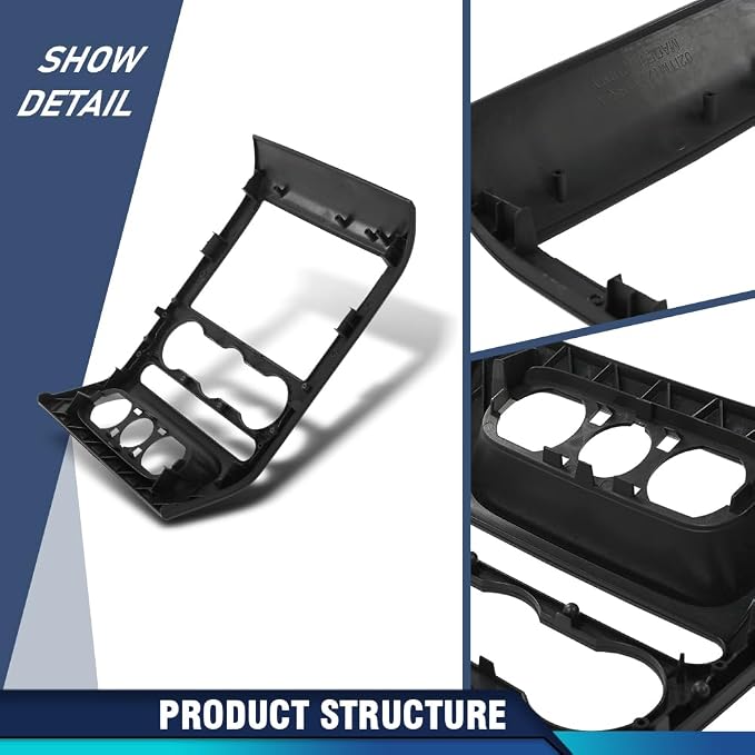 PIT66 Dash Bezel Center Trim Panel Cover Fit 2004-2008 Ford F150 | Dash Bezel Center Trim Panel Cover Compatible with 2004-2008 Ford F150 4L3Z-1504302-AAA