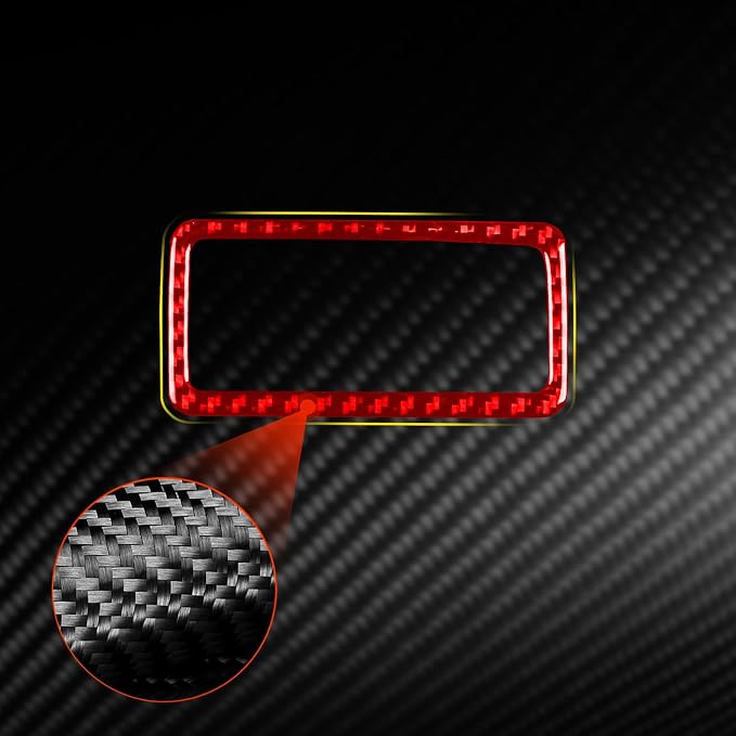 Real Carbon Fiber Trim for Toyota Camry Accessories | for 2012 2013 2014 Rear Row Air Vent Wind Outlet Decoration Panel Interior Thick Overlay Sticker Decal Type-B