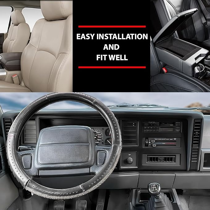 DOTCOM Dash Bezel Panel Surround Trim Compatible with 1984-1996 Jeep Cherokee XJ Black Dashboard