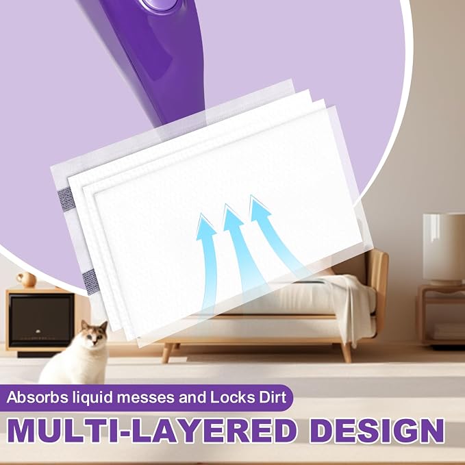 20 Pack Disposable Mop Pads Refill for Swiffer Wet Jet Spray Mop | Wet Jet Mopping Pads for Multi-Surface Floor Cleaning, Multi-Layer Thickening and Super Absorbent