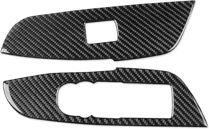 Front Door Window Switch Stickers Fit for Chevrolet Blazer 2019-2025 | for L/LT/RS/Premier | Real Carbon Fiber | Front Door Window Switch Panel | Thick Overlay | Anti-scratch