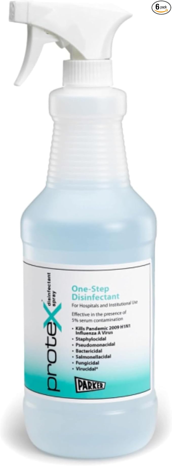 Protex Disinfectant Spray – Surface Cleaner and Sanitizer for Medical Equipment, Hard Surfaces, and Nonporous Areas (6 - pack)