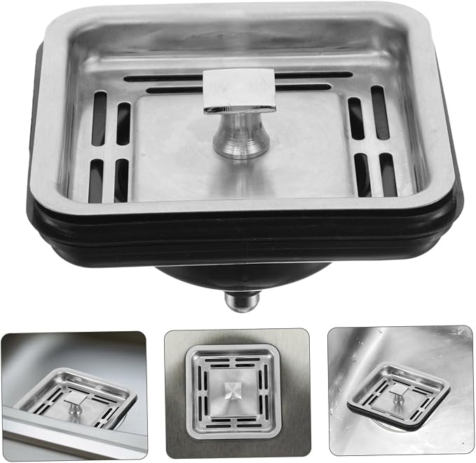Square Garbage Disposal Stopper for Kitchen Sink Easy to Install Prevents Clogs Essential for Food and Cleaner Kitchen