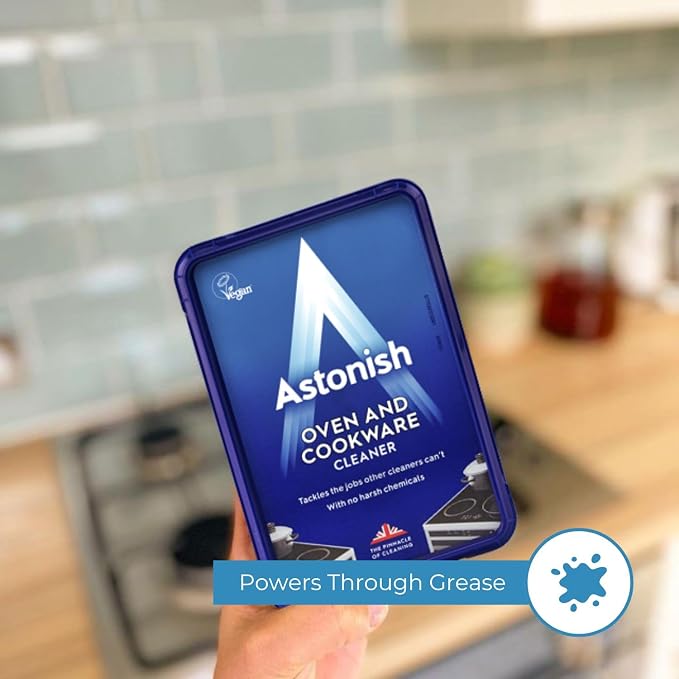 Astonish Oven & Cookware Cleaning Paste For Glass, Appliances, Ceramics, Stovetop & Pyrex - All Purpose Kitchen Cleaner - Heavy Duty Stainless Steel Degreaser Removes Baked On Grease & Grime 150g Tub