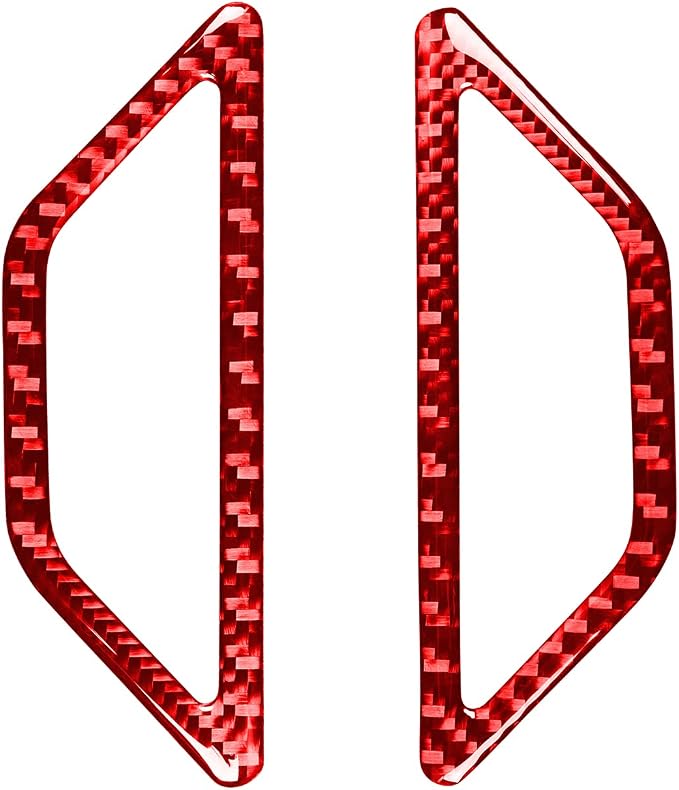 Red Real Soft Carbon Fiber Trim Stickers Dashboard Side Vent Panel Frame Decals Car Accessories Compatible with Subaru BRZ/Scion FR-S/Toyota 86 2016 2017 2018 2019 2020