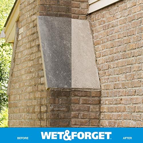 Wet & Forget Outdoor Moss, Mold, Mildew, & Algae Stain Remover Multi-Surface Cleaner, Ready to Use, 64 Fluid Ounces, 4 Pack