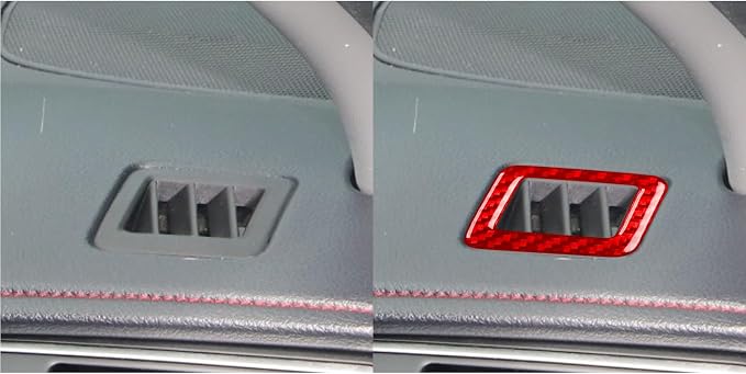 Real Carbon Fiber Trim for Toyota Camry Accessories | for 2012 2013 2014 Dashboard Sides Air Vent Outlet Defogging Decoration Panel Frama Interior Thick Overlay Decal