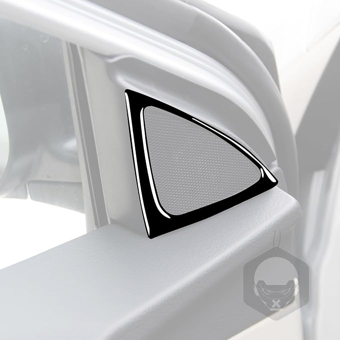 Glossy Bright Piano Black Car Inner Door Panel Loudspeaker Horn Speaker Triangle Frame Sticker Interior Trim Compatible with Toyota Corolla 2009 2010 2011 2012 2013 Auto Trim Accessories