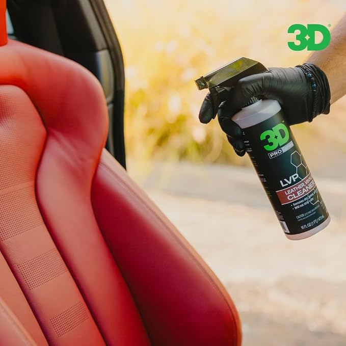 3D LVP Interior Cleaner - Removes Dirt, Grime, Grease, Oil & Stains from Leather, Vinyl & Plastic - Great for Seats, Steering Wheels, Door Panels, Dashboards - Car, Office, Home Use 16oz.