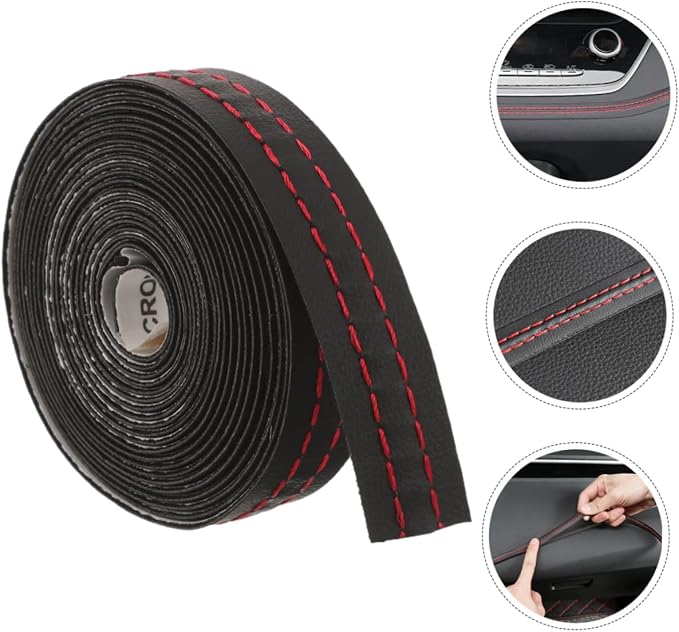 Car Interior Decorative Trim Strip with Stitching Stylish Car Decor for Dashboard and Door Gaps Durable Interior Car Accessories for Polished Finish