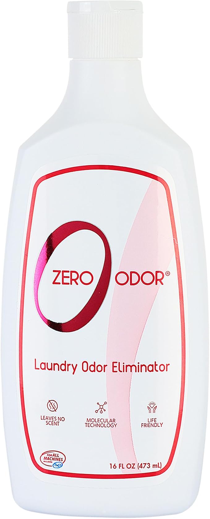 Zero Odor Laundry Odor Eliminator — Unscented In-Wash Additive for Clothes, Towels & Linens — HE Compatible, Works With Your Detergent, 16 oz