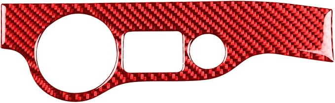 Trim Decals Carbon Fiber Fit for Dodge Charger/Chrysler 300 2011-2023 | Headlight Switch Button Surround|Accessories|Thick Overlay|Anti-scratch|Self-adhesive|red