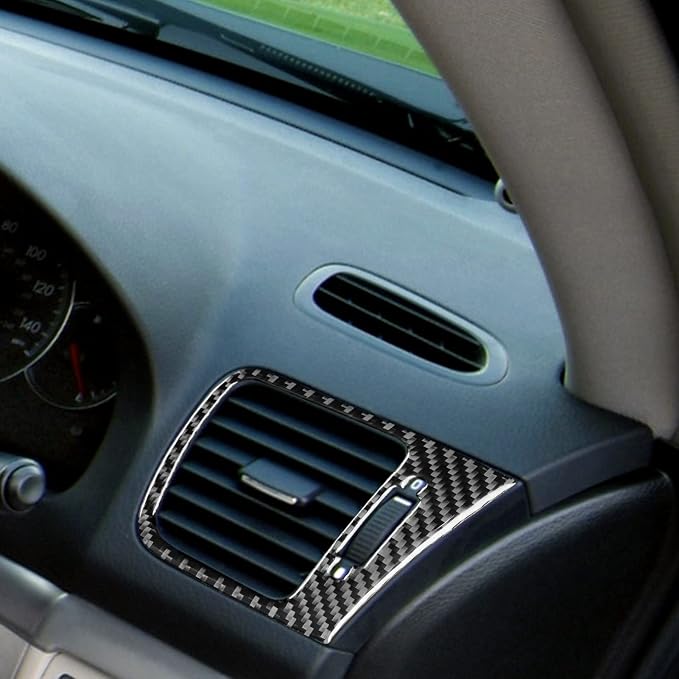 JKYUKU Real Carbon Fiber for Subaru Accessories Dashboard Both Sides Air | for Legacy/Outback 2005-2009, Black Dashboard Both Sides Air Condition Vent Sticker, Easy Installation/Removal
