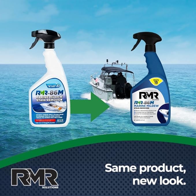 RMR-86M Marine Stain Remover, Professional-Strength Mold & Mildew Stain Eliminating Cleaning Spray For Boats & Marine Surfaces, 1 Gallon