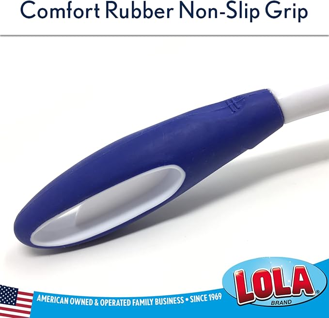 LOLA Pro Pot N' Pan Brush, Abrasive Cleaning, Poly & Brass Wire Bristles, Comfort Rubber Grip, Use for Caked-On & Baked-On Messes, 1 Count