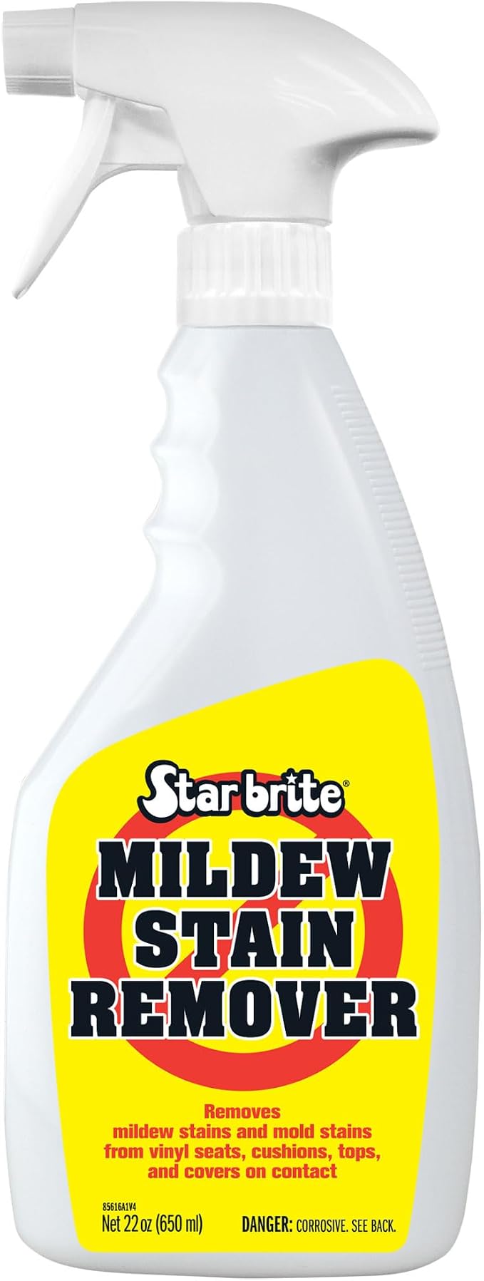 STAR BRITE Professional-Grade Mildew & Mold Stain Remover + Cleaner - Instant Contact Stain Removal, Ideal for Marine & Outdoor Upholstery