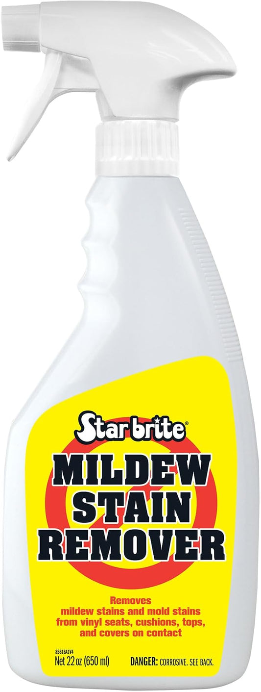 STAR BRITE Professional-Grade Mildew & Mold Stain Remover + Cleaner - Instant Contact Stain Removal, Ideal for Marine & Outdoor Upholstery