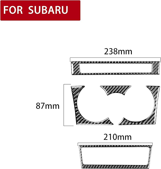 Real Carbon Fiber Trim for Subaru Accessories | for Scion FR-S/Toyota 86 2016 2017 2018 2019 2020 Headlight Switch Control Button Cover Interior Thick Overlay Decal - B