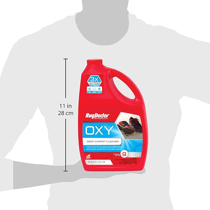 Rug Doctor Triple-Action Oxy Carpet Cleaner Deep Cleans, Deodorizes, and Refreshes Carpet & Upholstery, 96 oz., Daybreak Scent, Professional-Grade