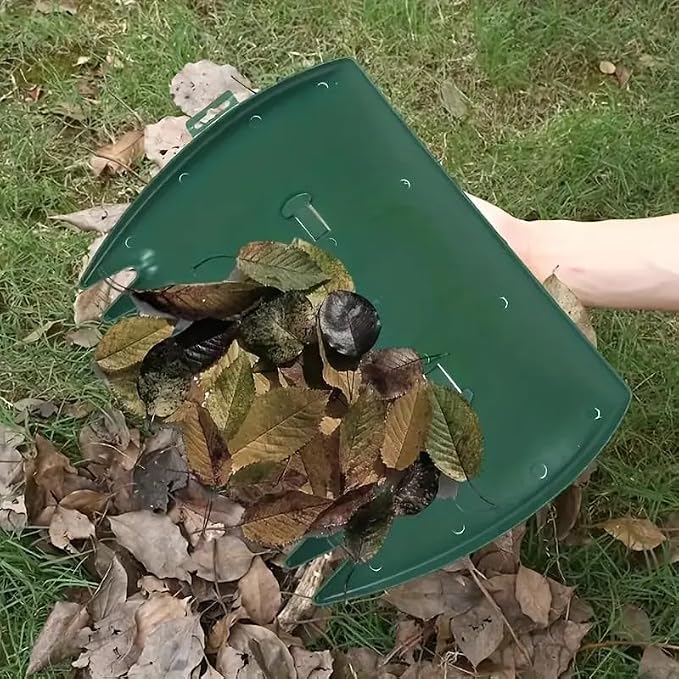 Outdoor Gardening Falling Leaf Collector Clip Plastic Hand Slicker for Leaves, Maple and Lawn Cleaning, Green