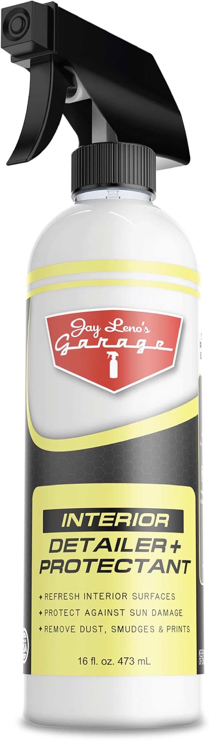 Jay Leno's Garage Interior Detailer & Protectant – Car Interior Cleaner Spray for Dash, Leather Seats & More – Auto Interior Cleaner, Auto Detailing Solution, Inside Car Cleaning Product (16 oz)
