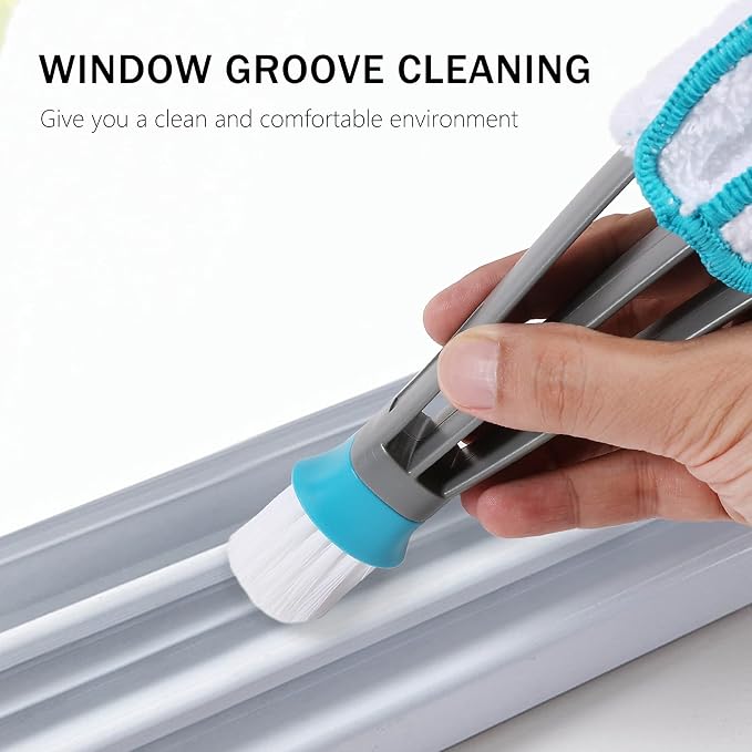 SetSail Blind Duster, Window Cleaner Duster Brush with 5 Microfiber Sleeves, Cleaning Tools for Vertical Blinds Air Conditioner Dust Ceiling Fans Dust Collector