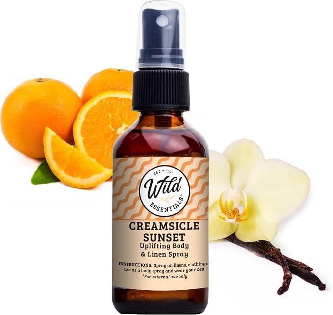 Wild Essentials All Natural Essential Oil Sprays, 2 Ounce, 60ml, Organic Witch Hazel, Aromatherapy, Made in USA