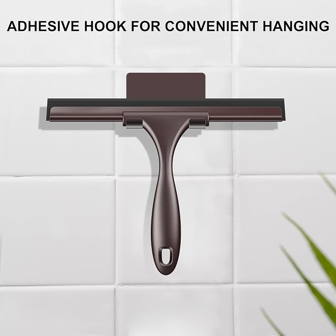 SetSail Squeegee for Shower Glass Door, 10 Inches, Bronze | Stainless Steel Squeegee for Shower Glass Door, All-Purpose Window Squeegee for Shower Mirror Bathroom Car Window Cleaning