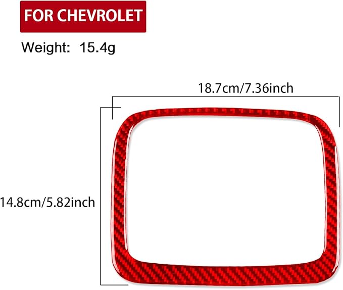 Real Carbon Fiber Trim for Chevy Malibu 9th Gen Accessories | for 2016-2024 Roof Reading Light Panel Frame Sticker Interior Thick Overlay Decal