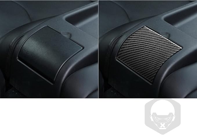 Real Carbon Fiber Trim for Infiniti Accessories | for G35 G37 G25 Q60 Q40 2007-2015 X S Sedan Rear Armrest Storage Box Organizer Cover Interior Thick Overlay Decal