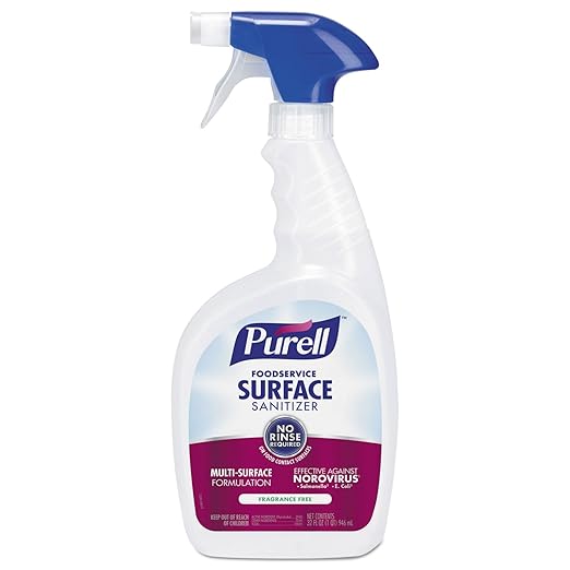 PURELL® GOJ334112, Foodservice Surface Sanitizer Spray, 1 Each, Clear, "11" x 2.92" x 4.69"" (334112)