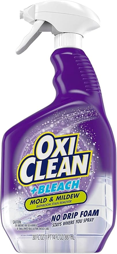 OxiClean plus Bleach, No Drip Foam, Mold & Mildew Bathroom Stain Remover 30 oz. Pack of 3